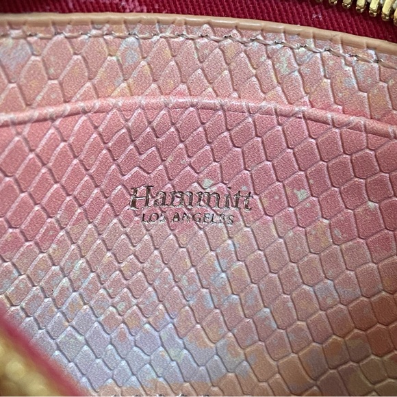 HAMMITT LOS ANGELES CORAL PINK GOLD HIMALAYAN SNAKE TONY CROSSBODY PURSE - Picture 9 of 15